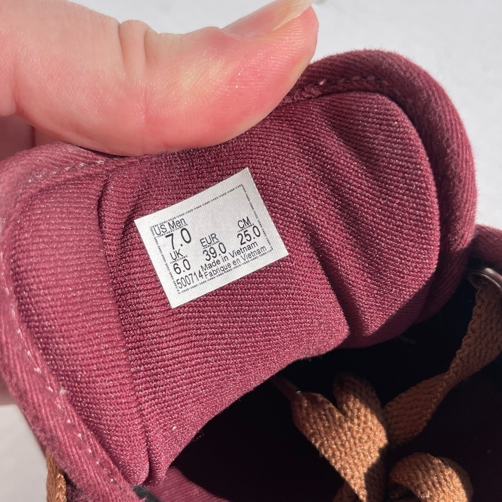 Vans Atwood Maroon & Brown Low-Top Sneakers | Womens 9 / Mens 7 | Like New - Picture 5 of 5
